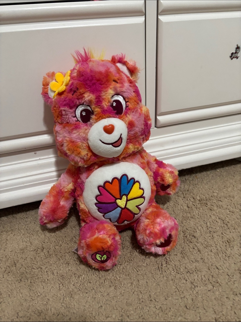 Care Bears Rainbow Heart Plush - Pink Orange Multi